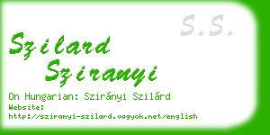 szilard sziranyi business card